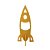 Foguete Amarelo Grande Decoração MDF Astronauta - Imagem 2