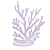 Alga MDF Mod4 Lilás Decoração Festas Fundo Do Mar - Imagem 1
