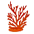 Alga MDF Mod4 Coral Decoração Festas Fundo Do Mar - Imagem 1