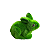 Coelho Grama Páscoa Médio Verde Decorativo Felpudo - Imagem 3