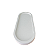 Bandeja Bahamas Oval Off White Fosco Decoração MDF - Imagem 3