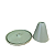 Boleira Cone Plástico 21Cm Verde Eucalipto Decoração Para Bolos - Imagem 3
