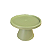 Boleira Cone Plástico 21Cm Verde Eucalipto Decoração Para Bolos - Imagem 1