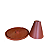 Boleira Cone Plástico 21Cm Marrom Decoração Para Bolos - Imagem 3