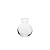 Vaso De Vidro Bolinha Liso Decoração Flores Transparente - Imagem 1