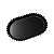 Bandeja Oval Bolinha Plástico Preto Decoração Festas - Imagem 1