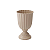 Vaso Plástico Dubai Pequeno Bege Decorativo Flores Jardim - Imagem 1