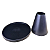 Boleira Cone Plástico 28Cm Preto Decoração Para Bolos - Imagem 2