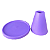 Boleira Cone Plástico 28Cm Lilás Decoração Para Bolos - Imagem 3