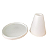 Boleira Cone Plástico 28Cm Branca Decoração Para Bolos - Imagem 3