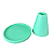Boleira Cone Plástico 28Cm Verde Candy Decoração Para Bolos - Imagem 3