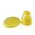 Boleira Cogumelo Grande Plástico Amarelo Gema - Imagem 3
