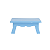 Banquinho Decorativo Festas Plástico Azul Claro Decorativo - Imagem 1