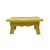 Banquinho Decorativo Festas Plástico Amarelo Gema Decorativo - Imagem 1