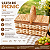 Cesta Picnic de Vime Pequena Enfeite Decorativa Festas - Imagem 6