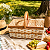 Cesta Picnic de Vime Pequena Enfeite Decorativa Festas - Imagem 1