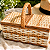 Cesta Picnic de Vime Pequena Enfeite Decorativa Festas - Imagem 5