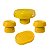 Kit Alegra Amarelo Decoração Festas Boleira Bandejas - Imagem 1