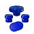 Kit Alegra Azul Turquesa Decoração Festas Boleira Bandejas - Imagem 1