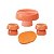 Kit Alegra Papaya Decoração Festas Boleira Bandejas - Imagem 1