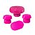 Kit Alegra Pink Decoração Festas Boleira Bandejas - Imagem 1