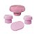 Kit Alegra Rosa Candy Decoração Festas Boleira Bandejas - Imagem 1