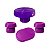 Kit Alegra Roxo Decoração Festas Boleira Bandejas - Imagem 1