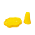 Boleira Flor Plástico Cone Amarelo Decoração Festas - Imagem 3