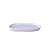 Bandeja Chicago Oval Off White Fosco Decoração Cerâmica - Imagem 1