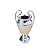 Taça Troféu Liga Plástico Prata Espelhado Decoração Futebol - Imagem 3