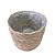 CESTO PALHA REDONDO COM PLASTICO GG 20X20X18CM - DECORATIVO - Imagem 2