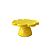 Boleira Flower Só Boleiras Pequeno 23x12 Amarelo Decoração - Imagem 1