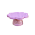 Boleira Flower Só Boleiras Pequeno 23x12 Rosa Bebê Decoração - Imagem 1