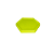 BANDEJA SEXTAVADA DUBAI PLASTICO PEQUENO 16 CM NEON AMARELO - Imagem 1