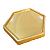 BANDEJA SEXTAVADA DUBAI PLASTICO GRANDE 18 CM DOURADO - Imagem 2