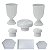 Kit Festa Dubai Branco Para Mesas Festas Peças Variadas - Imagem 1