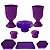 Kit Festa  Dubai Roxo Festas Peças Variadas - Imagem 1
