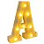 Kit Letras De LED ABC 22Cm Plástico Branco Pilhas Decoração - Imagem 3