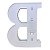 Kit Letras De LED ABC 22Cm Plástico Branco Pilhas Decoração - Imagem 7