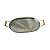 Bandeja Metal Galvanizado Oval Com Alça de Madeira Decoração - Imagem 3