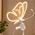 Borboleta led bivolt 40cm movimento com pedestal chão - Imagem 5