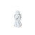 Mini Anjo Branco Mãos Rezando Estatueta Decorativa Totem - Imagem 1