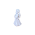 Mini Anjo Branco Mãos Rezando Estatueta Decorativa Totem - Imagem 2
