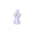 Mini Anjo Branco Mãos Rezando Estatueta Decorativa Totem - Imagem 3