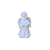 Mini Anjo Branco Biblia Estatueta Decorativa Totem - Imagem 1