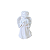 Mini Anjo Branco Segurando Pombinha Decorativa Totem - Imagem 1