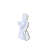 Mini Anjo Branco Segurando Pombinha Decorativa Totem - Imagem 2