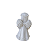 Mini Anjo Branco Mãos Rezando Estatueta Decorativa Totem - Imagem 3