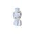 Mini Anjo Branco Mãos Rezando Estatueta Decorativa Totem - Imagem 1