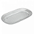 Bandeja Oval Cristal Borda Canelada Decorativa - Imagem 1